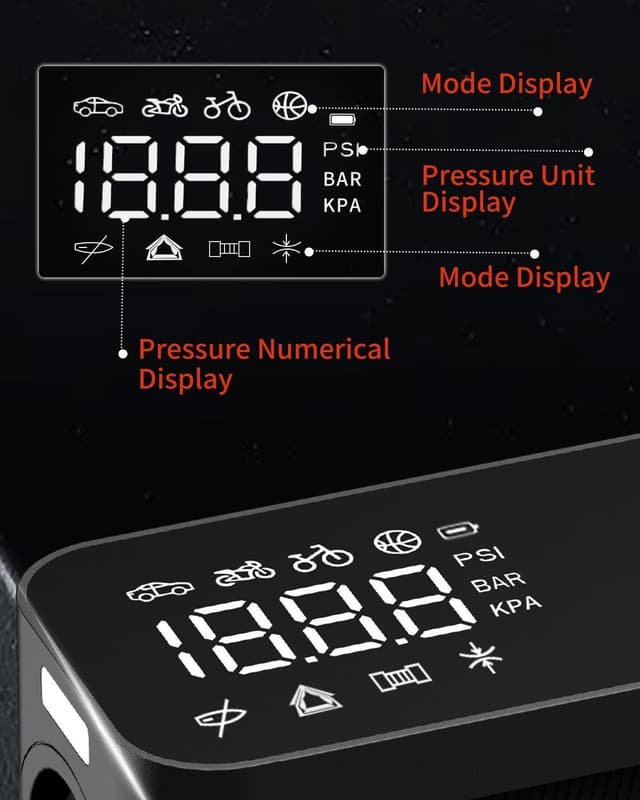 Detalle de WindGallop Digital Tyre Inflator 12V Air Pump ⛽