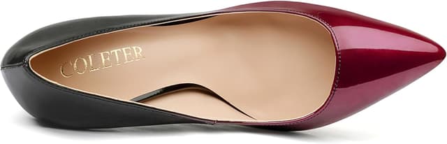 Detalle 2 de COLETER Women’s 4 Inch Pointy Toe Pumps Slip-On Stiletto Dress Shoes
