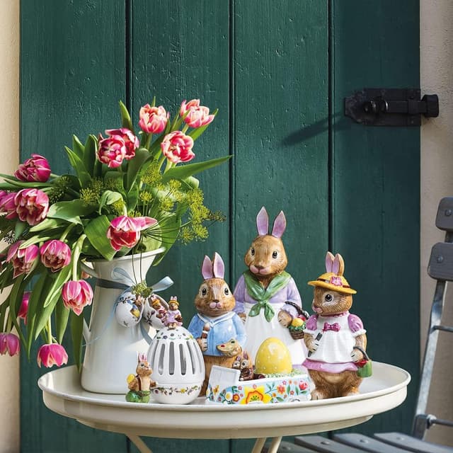 Detalle 1 de Villeroy & Boch Bunny Tales photophore en porcelaine pour bougie chauffe-plat, 9 x 9 x 16 cm
