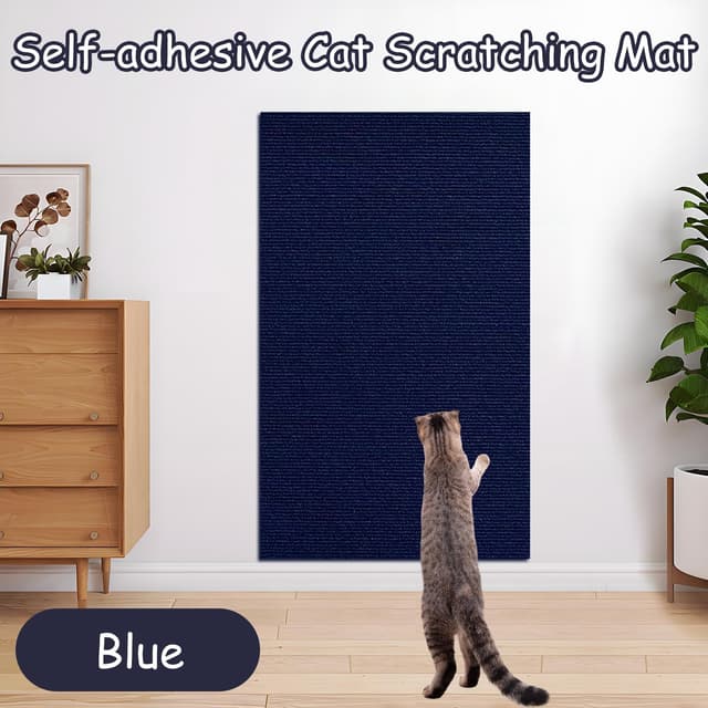 Detalle de Xynovate tappetino tiragraffi adesivo per gatti blu, riutilizzabile e tagliabile