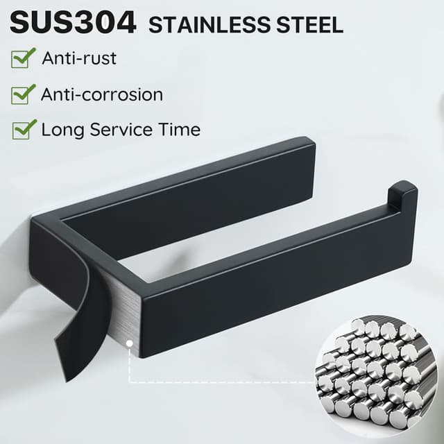 Thumbnail 1 de SAYAYO Toilettenpapierhalter Schwarz 150 mm