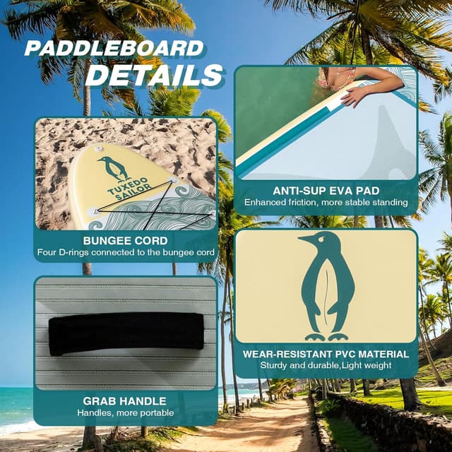 Detalle de Tuxedo Sailor Tabla Paddle Surf Hinchable 1 unidad