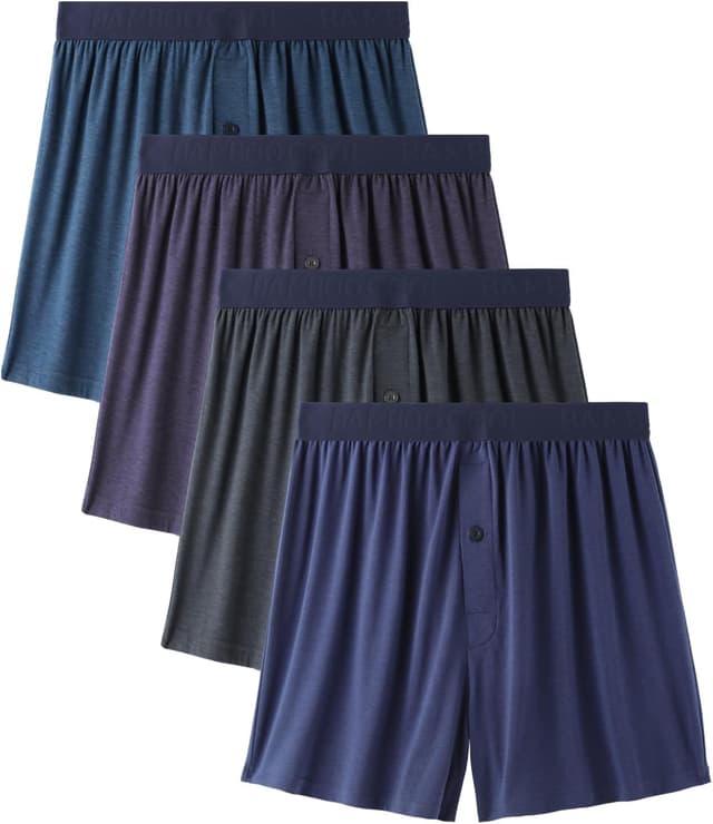 Thumbnail 5 de BAMBOO COOL Mens Bamboo Boxer Shorts 4 Pack