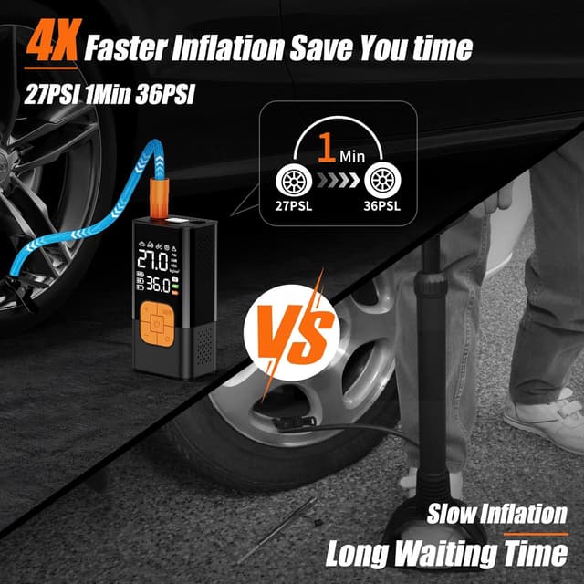 Detalle 2 de Tyre inflator 150 PSI 6000mAh cordless