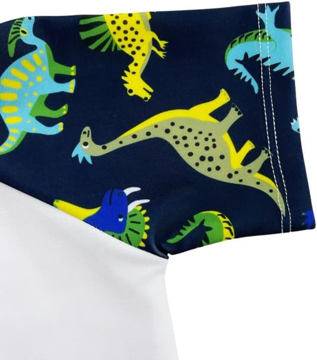 Detalle de FedMois Kleinkinder Jungen Badeanzug 3-teiliges Set: Badeshirt, Badeshorts & Bademütze