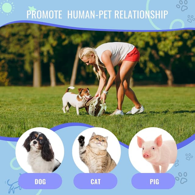 Detalle de Larimuer Pet Snuffle Ball (15cm) – puzzle snuffing interactive dog ball for treat training & enrichment