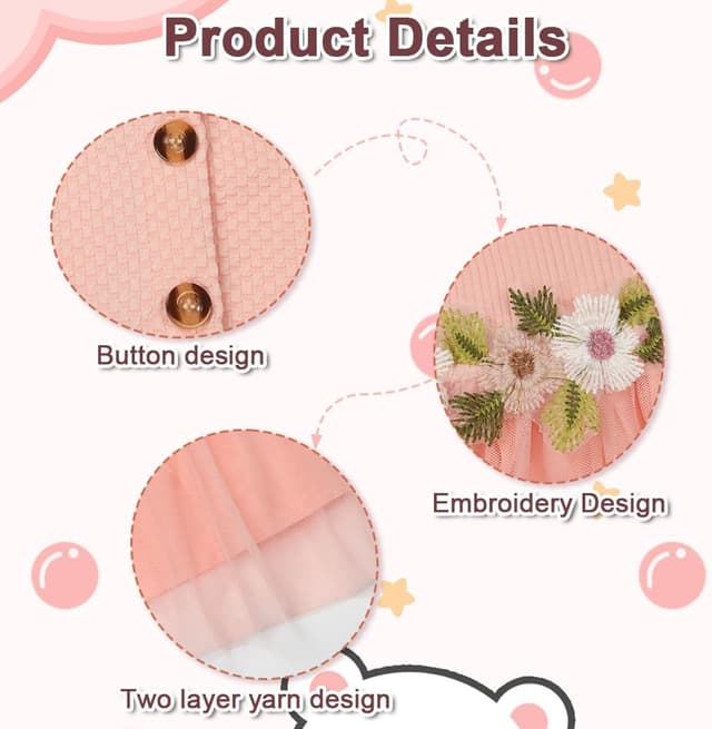 Detalle de Ensemble bébé fille Vicloon, 2 pièces