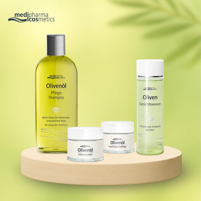 Detalle 1 de medipharma cosmetics Olivenöl Intensivcreme – reichhaltige Gesichtscreme mit kaltgepresstem Olivenöl, Vitamin A & E (50 ml)