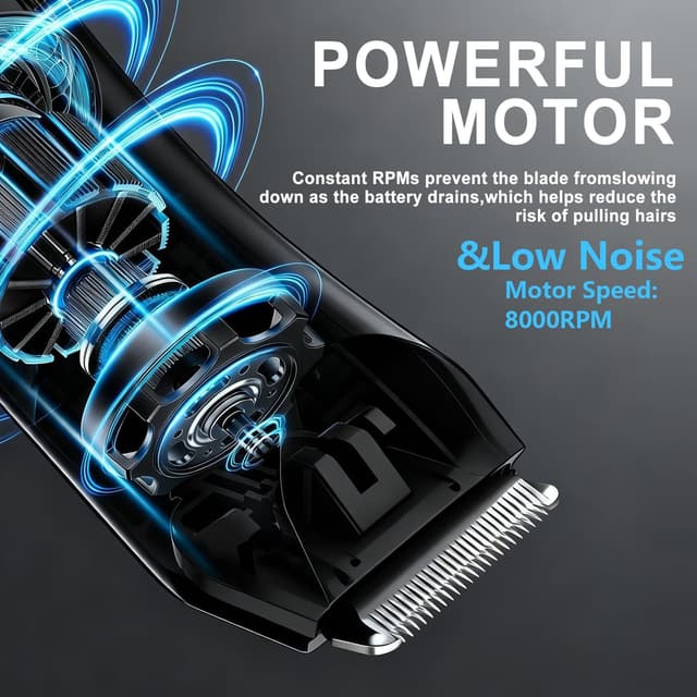 Detalle de Body Hair Trimmer Men Pubic Hair Trimmer with Ceramic Blade Heads & LED Display (IPX7 Waterproof)