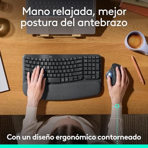 Detalle 1 de Logitech ERGO M575S ratón ergonómico inalámbrico