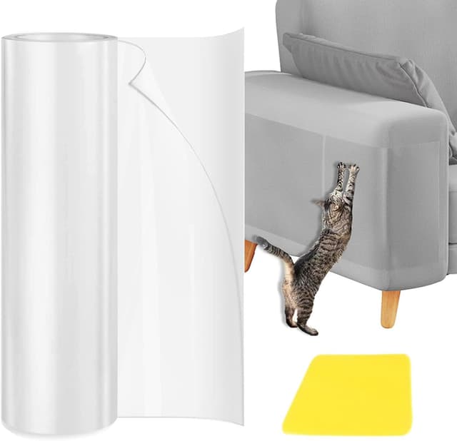 Imagen de Cat Scratch Sticky Paws Tape 15.7" x 118" Furniture Protector 🐾 en OfertitasTOP