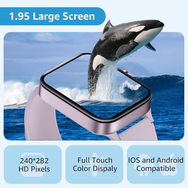 Detalle 2 de KIUVKAS Smartwatch 1,95" mit Telefonfunktion