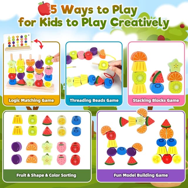 Thumbnail 4 de Montessori Wooden Toddler Toys 2–5 Years