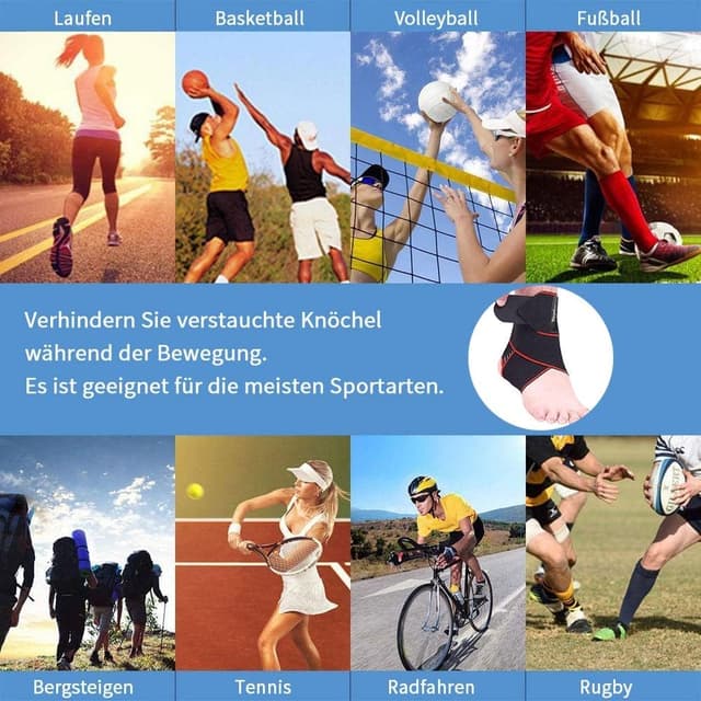 Detalle 2 de Teylam Sprunggelenkbandage für Fußball, 0,1 cm