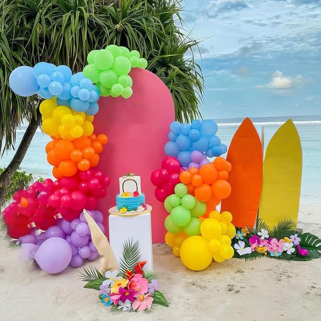 Detalle de Rainbow Balloons 50-Pack 12-Inch Neon Multicolor Latex Balloons for Parties