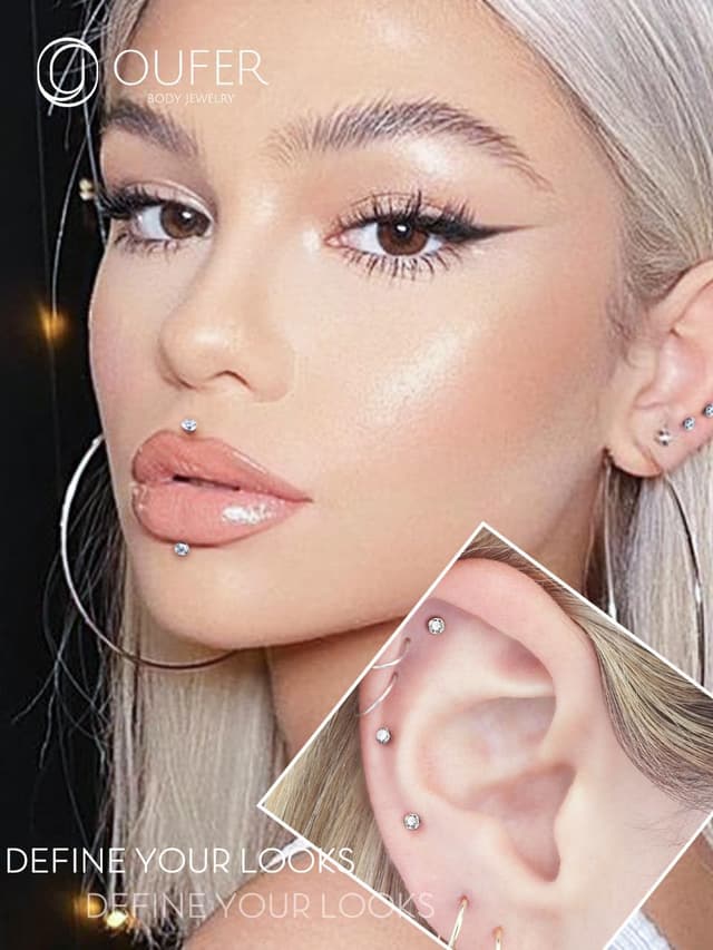 Thumbnail 2 de OUFER Labret 18G Titanium 6mm 💍