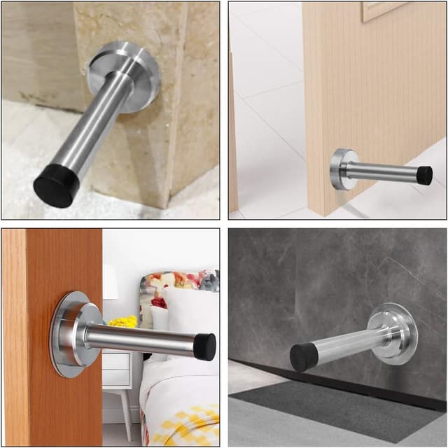 Thumbnail 6 de 6-Pack Chrome Wall Mounted Door Stops