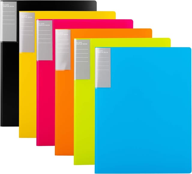 Detalle de Amazon Basics Display Folders A4, 30 pockets — 6 pack