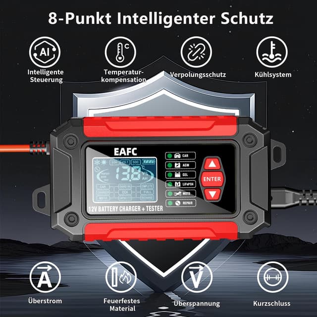 Thumbnail 5 de 6A Autobatterie Ladegerät mit Batterietester