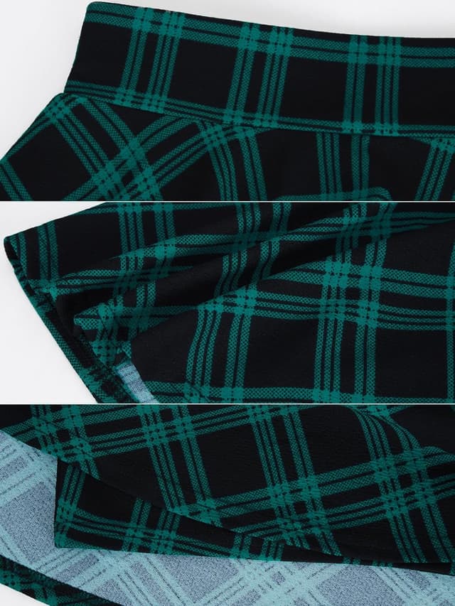 Thumbnail 6 de DJT Mädchen Basic Mini-Skaterrock mit Shorts – A-Linie, elastischer Bund und High-Waist