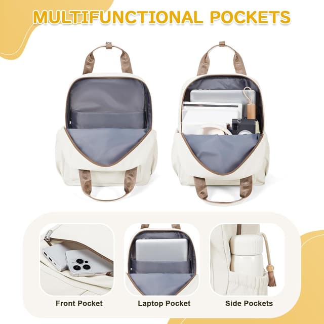 Detalle de HYC00 HYC00 School Backpack Women – Lightweight 17L Laptop Rucksack for Secondary School & Day Trips