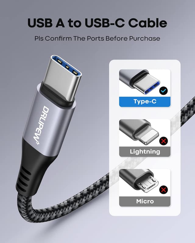 Thumbnail 5 de USB C Charger Cable 3 Pack 3M fast charging cable