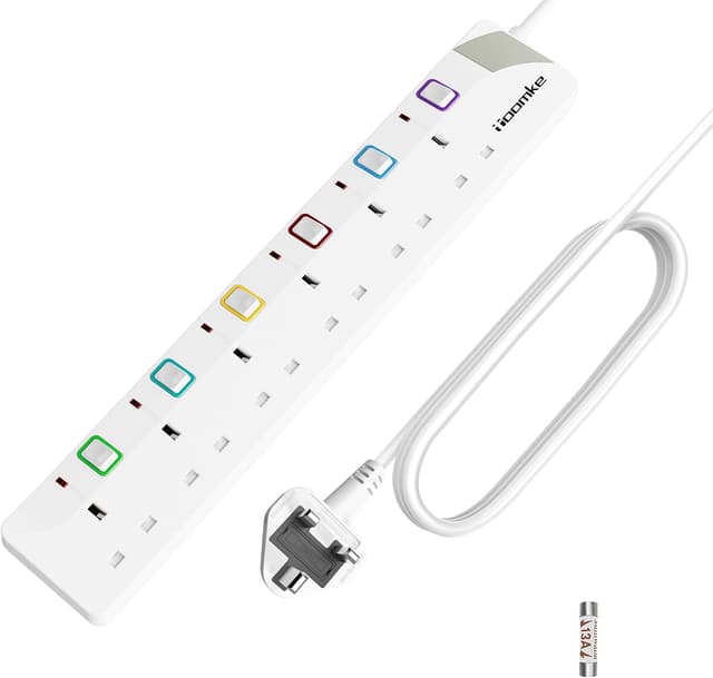 Detalle de 10M Extension Lead 6-Way 13A 3250W