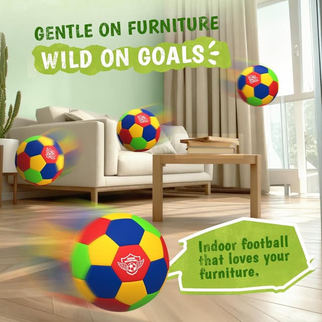 Detalle 2 de Jofuni indoor soft football size 4, 2 pack