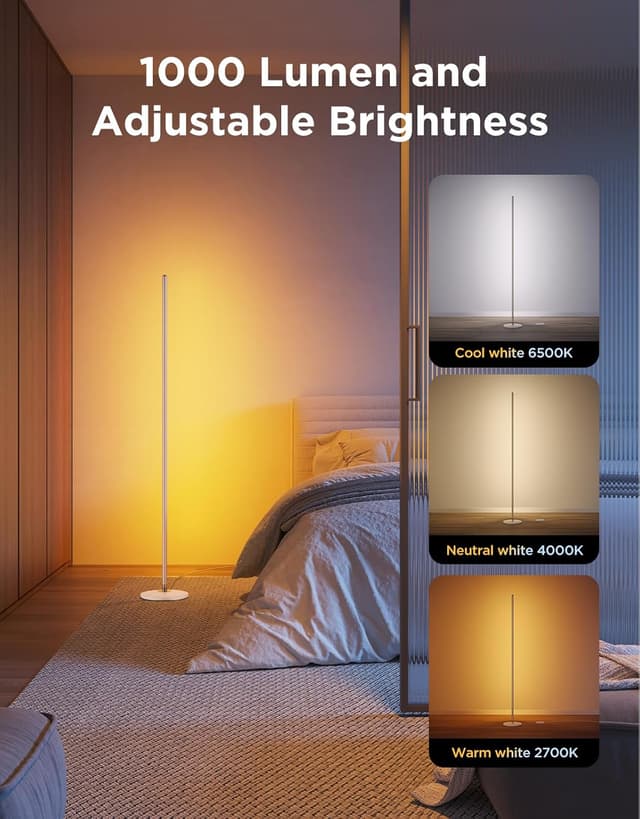 Thumbnail 6 de Govee RGBIC Floor Lamp Gold – smart LED corner lamp with Alexa & Matter, music sync and DIY colours