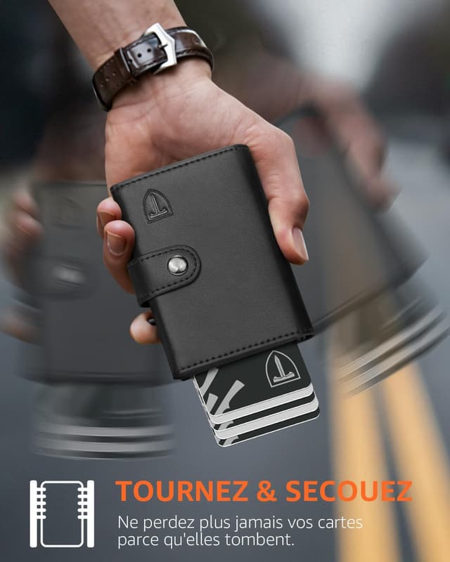 Thumbnail 2 de TEEHON Portefeuille RFID compact 10,5 cm đ