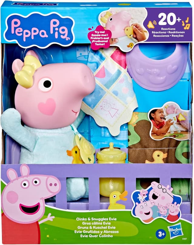 Detalle de Peppa Pig Oinks and Snuggles Evie interactive doll 28 cm
