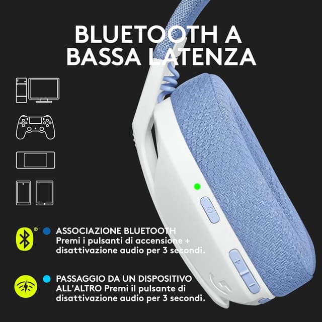 Detalle 2 de Logitech G G435 LIGHTSPEED cuffie wireless 18 ore