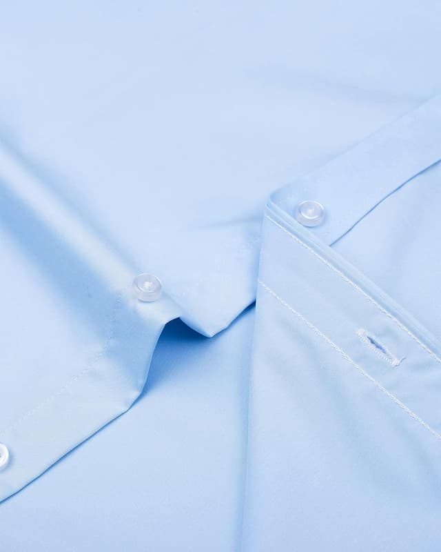 Detalle 2 de J.VER Herren Hemd Unifarben Stretch Langarm – bügelleichtes Regular-Fit Freizeit- & Businesshemd