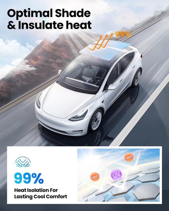 Thumbnail 2 de REEVAA 2025 Upgrade Tesla Model 3 Sunshade Roof for Model 3