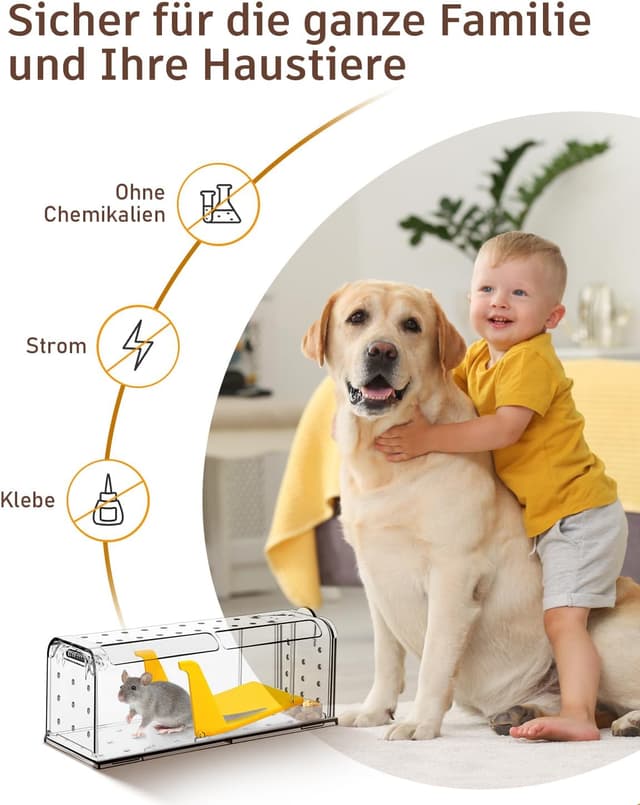 Thumbnail 3 de KENNEAS Mausefalle Lebend 4er Pack 7×7,2 cm 🐭