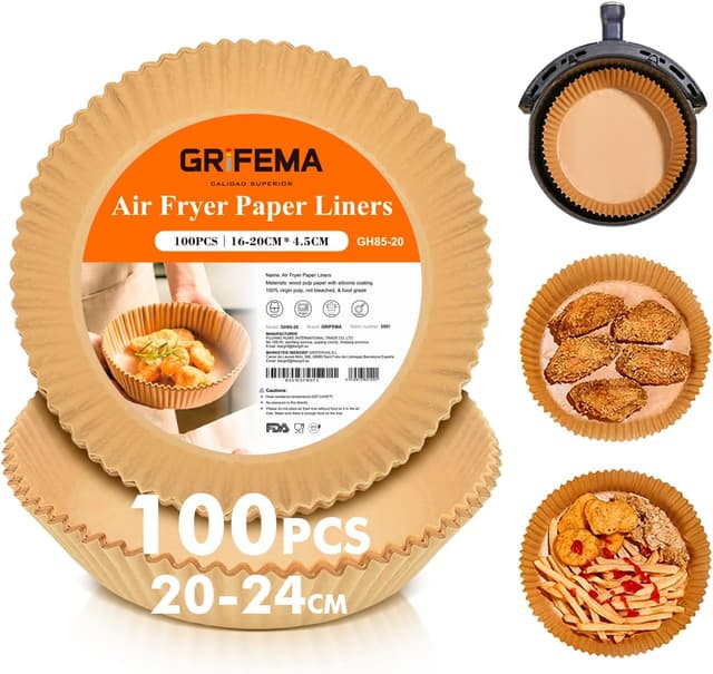 Imagen de GRIFEMA Carta da forno per friggitrice ad aria 100 pezzi en OfertitasTOP