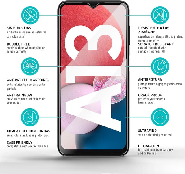 Thumbnail 5 de smartect Cristal templado 3P para Galaxy A13