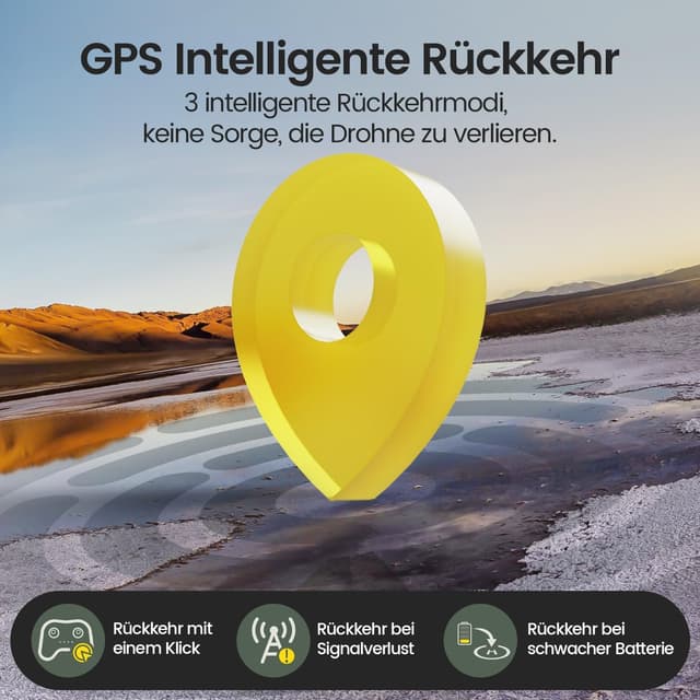 Detalle de Holy Stone HS175G GPS-Drohne mit 4K EIS Kamera, Follow Me und bis zu 60 Min Flugzeit (unter 249 g, C0)