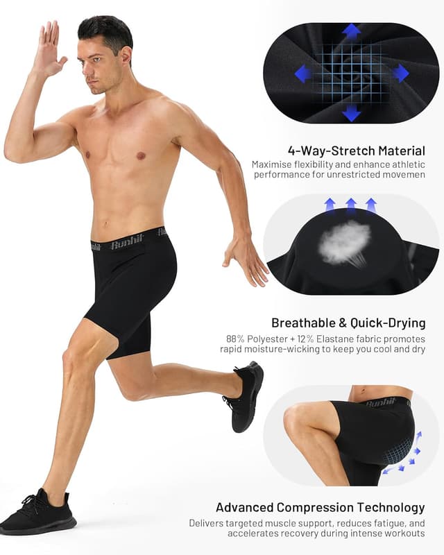 Detalle de Men’s compression shorts, 2 pack