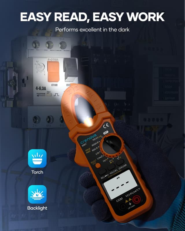 Thumbnail 6 de Crenova Klemme Meter 600A TRMS