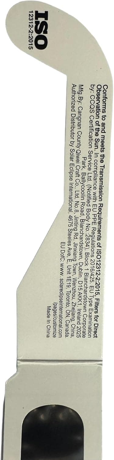 Detalle de VOLTNGO Gafas para Eclipse Solar Pack de 2 🥽