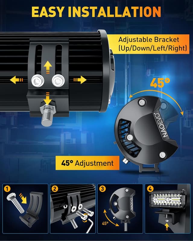 Thumbnail 5 de NAOEVO 7 Inch LED Light Bar 240W