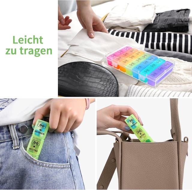 Thumbnail 6 de Opret Tablettenbox für 7 Tage mit 3 Fächern (morgens, mittags, abends)