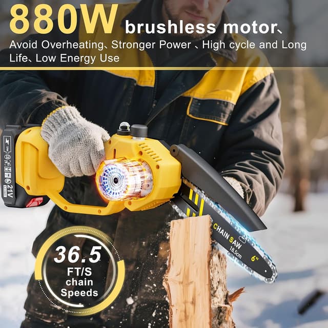 Thumbnail 1 de Mini Chainsaw 6-inch 8000 mAh cordless chainsaw