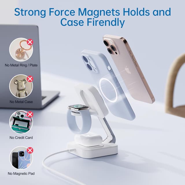 Thumbnail 5 de 2026 Traveling Mag‑Safe 3‑in‑1 Charger 18W