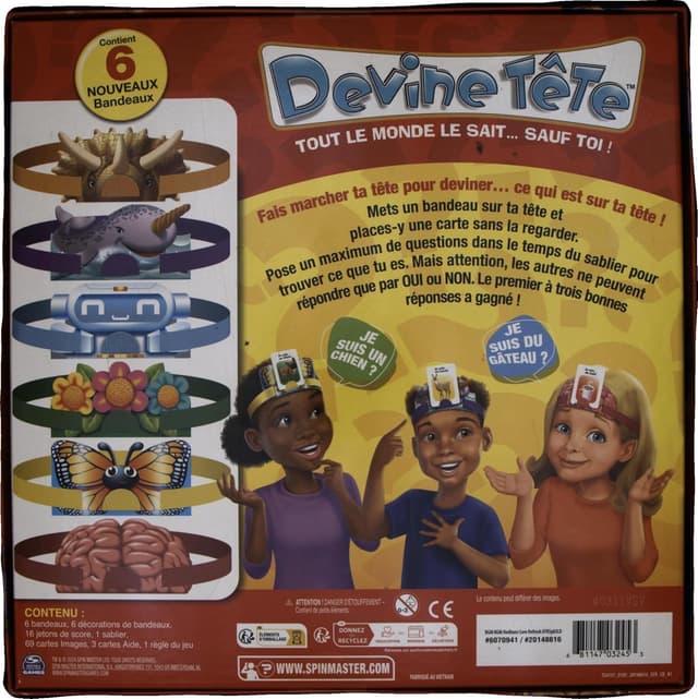 Detalle 2 de Hedbanz Core Refresh EFR von Spin Master Games – Kinderspiel für Ratespaß