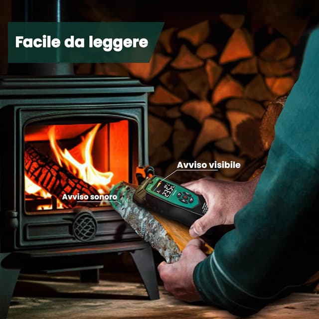 Detalle de ERICKHILL misuratore di umidità in legno non invasivo con 4 modalità e display LCD retroilluminato