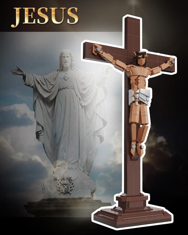 Thumbnail 4 de Jesus Crucifixion Building Blocks Set