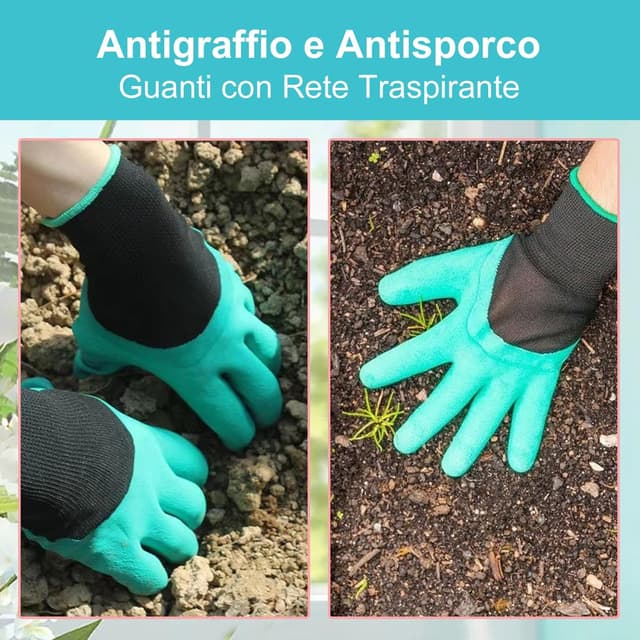 Detalle de MQHUAYU set di 6 attrezzi da giardinaggio con utensili a mano in lega di alluminio e borsa