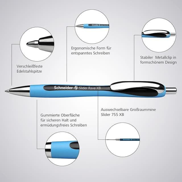 Thumbnail 5 de Schneider 132584 Slider Rave XB — Bolígrafo 4 unidades 🖊